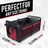Custom Multi Compartment Car SUV Trunk Storage Organizer Collapsible with Adjustable Securing Straps
