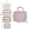 Solid Color Large Hanging Toiletry Bag Travel Makeup Bag Cosmetic Organizer for Women And Girls