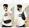 Manufacturers Wholesale Fashion Reflective Strip Design Multi-layer Pocket Fanny Packs One Shoulder Waist Bag