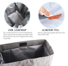 Insulated Rolltop Lunch Bag Multi-Pocket Adjustable Shoulder Strap For Work Office Picnic Outdoor Lunch Cooler Bag