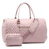 Duffel Overnight Makeup Bag Set Women Duffle Travel Quilted Weekender Woman Pink Sports Duffel Bag with Custom Logo
