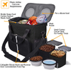Airline Approved Travel Bag for Pet Dog Weekend Tote Organizer with Multi-Function Pockets with Food Storage Foldable Bowls