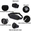 Multifunctional Workout Travel Running Fitness Black Polyester Custom Fanny Pack Waist Bag for Men