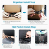 Car Backseat Organizer 2 Pack Waterproof Muti-Pocket Car Seat Organizer Kick Mats with Touch Screen Tablet Holder