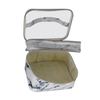 Portable Waterproof Marble Printing Clear PVC Double Deck Travel Cosmetic Makeup Organizer Bag for Women