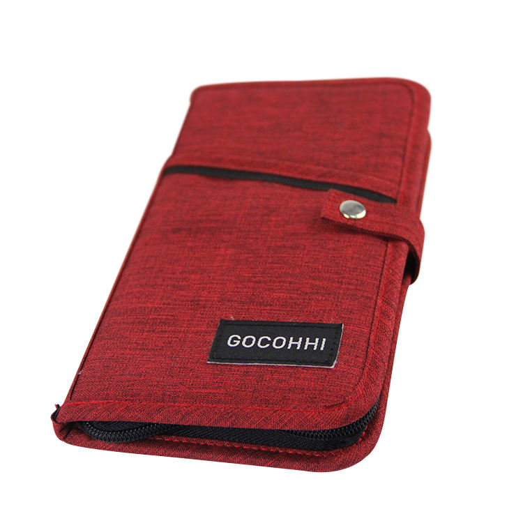 Promotional travel gift passport business card tickets holder rfid card keychain wallet organizer