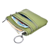 Womens Mini Coin Purse Wallet Leather Zipper Pouch with Key Ring