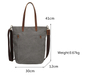 Women canvas crossbody shoulder bag with crazy leather handle portable canvas bags women tote bags handbags