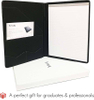 custom emboss logo travel document portfolio folder notebook binder waterproof matte faux leather portfolio