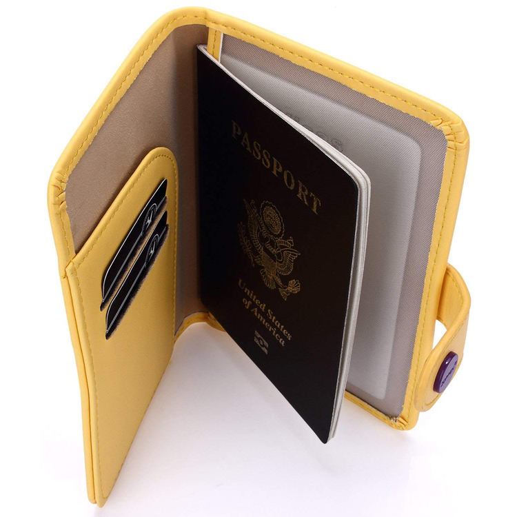 Anti Theft Cute PU Leather RFID Card Holder Airplane Passport Wallet