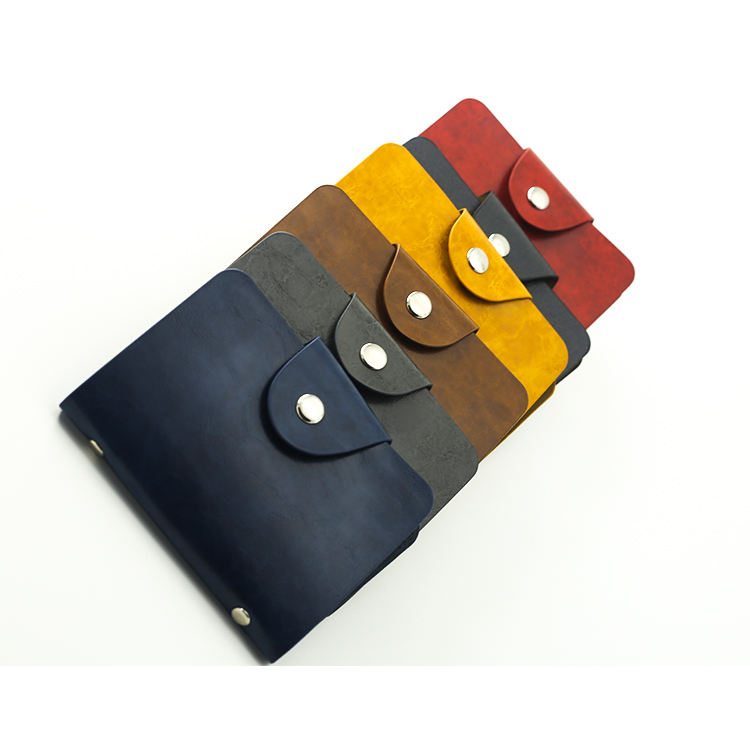 Mini PU leather cards holder pocket wallet