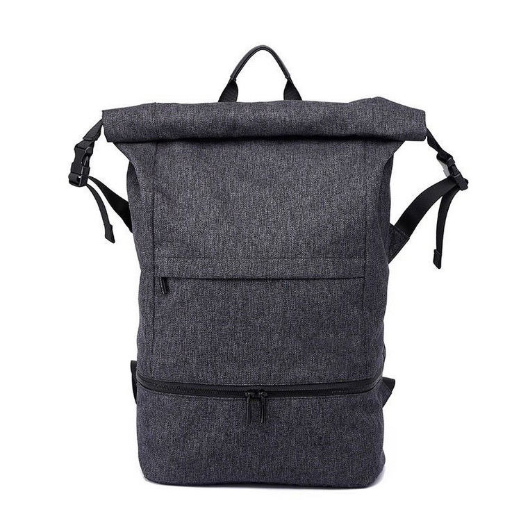 New design top roll backpack waterproof roll up laptop backpack with cooler compartment