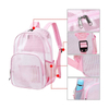 See Through College Student Backpack Large Schoolbag Cute Student School Daypack Mesh Backpack with Laptop Compartment