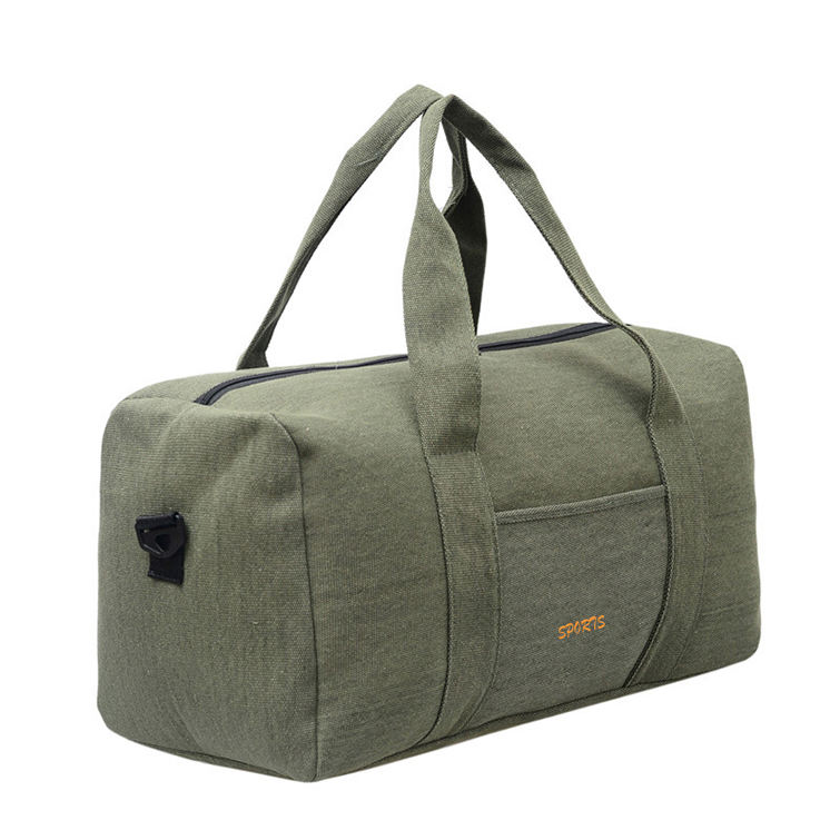 Large capacity canvas sport duffle travel bag vintage duffel bag wholesale with custom logo