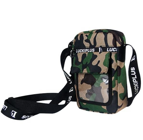 Camouflage 600D lightweight messenger bag outdoor travel side sling bag for men