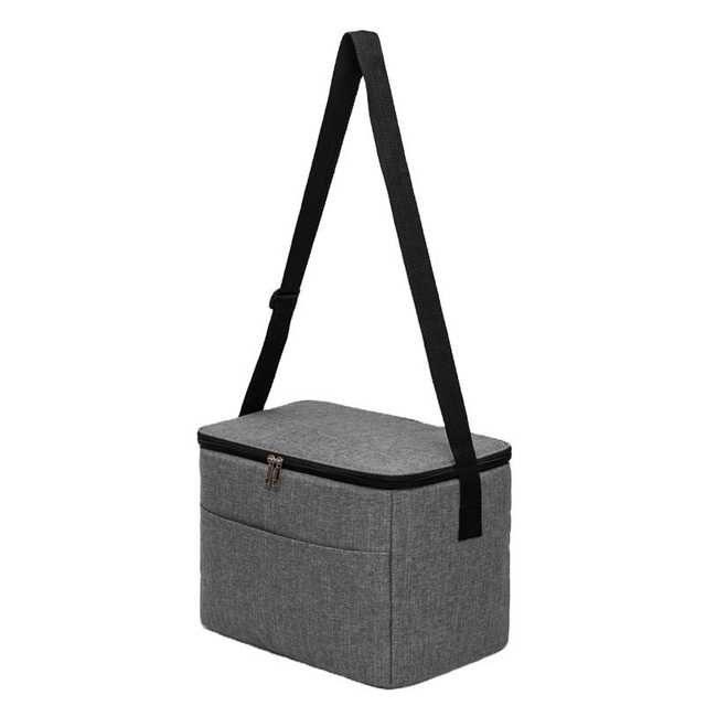 Adult Crossbody Shoulder Gray Sofy Cooler Lunch Bags Thermal Insulation Picnic Cooler Bag Insulated for Picnic Office Party