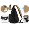 sling backpack, small crossbody daypack causal canvas backpack, chest bag for men or women