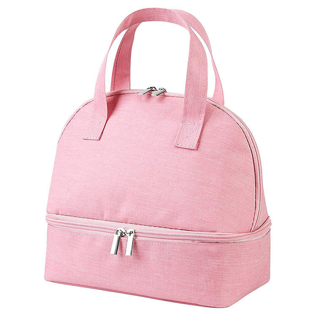 Wholesale Custom Double Deck Fashion Insulation Cooler Lunch Bag For Girls Ladies