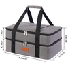 Double Deck Large Capacity Insulated Bag Waterproof Aluminum Foil Thermal Cooler Bag For Food