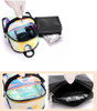 Customized Fashion Laser See Through Small Mini Clear Backpack Girl for Travel with A Leather Pouch