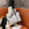 Puffer quilted tote bag shopping working large weekend puffy fitness bag waterproof puffy workout hand bags
