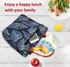 Custom Sublimation Floral Lunch Box Picnic Fitness Work School Thermal Bag Flower Print Insulated Tote Bag Cooler
