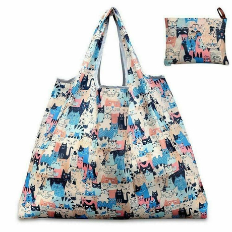 Reusable Foldable Shopping Tote Bag Cheap Recycled RPET Shopping Bag for Fruit And Vegetable Custom Print