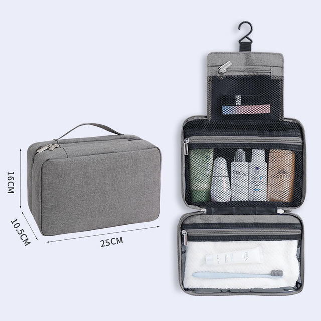 Custom Travel Hanging Toiltry Bag Waterproof Cosmetic Makeup Travel Organizer Bag for Men And Women with Hanging Hook