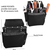 Waterproof Professional Electrical Tool Organizer Pouch Tooled Leather Bag Waist Belt for Carpenters