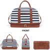 Custom Canvas Weekender Tote Bag for Women Canvas Overnight Weekend Bag Large Travel Bags with Shoes Compartment