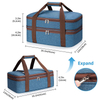 Custom Portable Insulated Cooler Bag Durable Double Decker Insulated Lunch Bag Expandable Lunch Bag Tote for Work Office Picnic