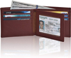 OEM Mens Slim Leather Wallets, Custom RFID Blocking Bifold Front Pocket Wallets