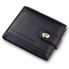 custom men slim card pu leather wallet case rfid blocking credit card pu wallte black color money purse