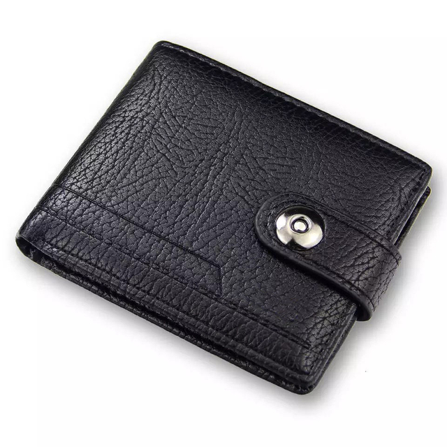 custom men slim card pu leather wallet case rfid blocking credit card pu wallte black color money purse