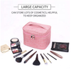 Large Capacity Pink Custom Packaging Makeup Organizer Stylish Functional Bulk Square Cosmetic Bag
