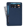 Slim minimalist front pocket leather RFID blocking pu card holder for men