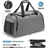 Gray Unisex Women Men Large Capacity Spend The Night Tote Shoe Compartment Travel Duffel Bag Weekender Bag