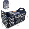 Blue Foldable Large Drive Auto Boot Storage Organiser Compartment Car Trunk Organizer With Cooler Bag