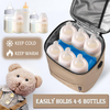 Leakproof Reusable Custom Logo Breast Milk Storage Thermal Bags Insulated Baby Bottle Cooler Bag with Ice Pack