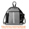 Drawstring Backpack Bag With Shoes Interlayer Rope Binding Backpack For Men And Women Waterproof Drawstring Shoe Backpack