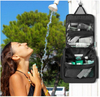 Expandable 360 rotating cosmetic organizer recyclable RPET hanging toiletry kit bag for cosmetic makeup organizer makeup bags