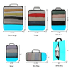 Practical 6 Pack Compression Travel Storage Bag Organizer Camping Cloth Shoe Suitcase Packing Cube Set