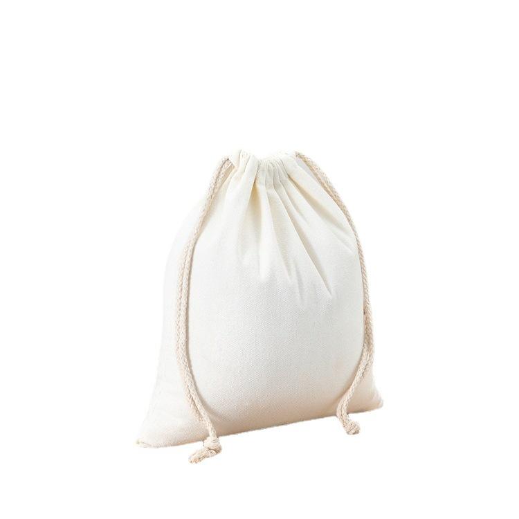 Custom Wholesale Drawstring Cotton Muslin Calico Gift Packaging Bag Eco Friendly Drawstring Pouch for jewelry