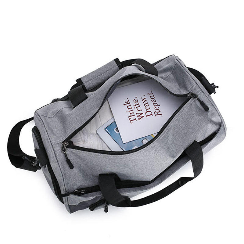 Polyester Travel Duffle Bag Custom Sports Bags with Shoe Compartment