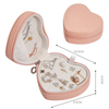 High Quality Custom Logo Velvet Jewelry Box Storage Organizer Women Girls Travel Heart Shaped Jewelry Box