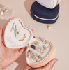 Good Design Small Girls Heart Jewelry Box Earring Ring Storage Organizer Heart Shaped Jewelry Travel Box