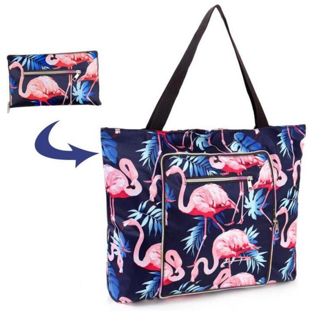 Women Printing Collapsible Foldable Grocery Carrier Bag Reusable Large Tote Bag Folding Custom Reusable Shopping Bags