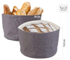 Natural Eco Friendly Round Bread Cotton Bag Reusable Adjustable Canvas Bread Basket Storage Holder for Bread