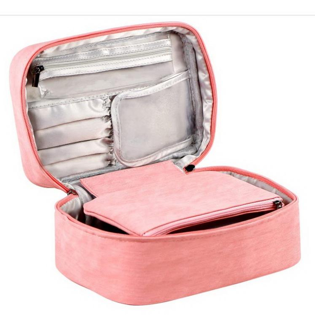 Fashion Travel Accessories Makeup Bag Brush Organizer Bag Cosmetic Toiletry Makeup Bags Zipper Pouch for Women Girls