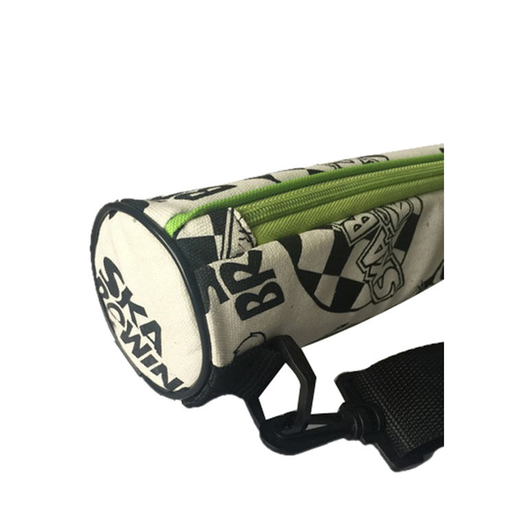 Custom print polyester single strap sling cooler 6 can beer cooler tube